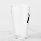 Verre Noir Russe Terrier Silhouette Chien Personnalisé (Droite)