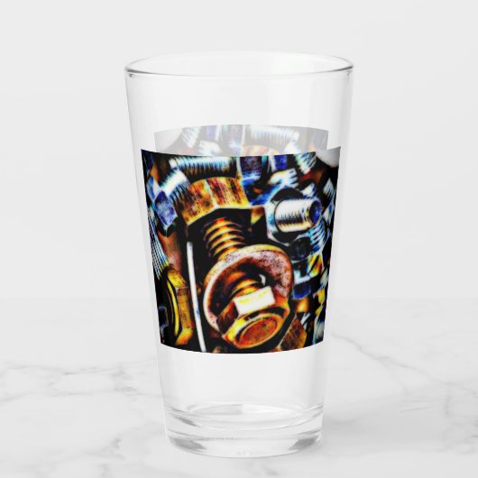 Verre Noix et boulons Pop Art (Dos)