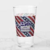 Verre Nom 250 ans 1776-2026 Stars and Stripes (Devant)