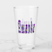 Verre Nom Amanda Floral (Devant)