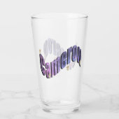 Verre Nom Cameron Nebula Bleu Avec Teddies, (Dos)