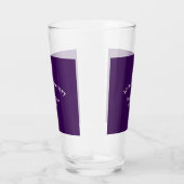 Verre nom date 30e anniversaire de mariage violet simple (Droite)