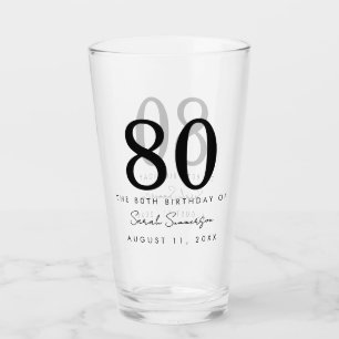 Verre Nom Date Soixante-Quatre-Vingtième Anniversaire 80