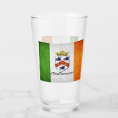 Verre Nom de famille de MacDermott sur drapeau irlandais (Dos)