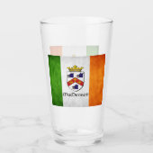 Verre Nom de famille de MacDermott sur drapeau irlandais (Devant)