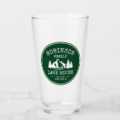 Verre Nom de famille Lake House Trees Forest Green (Devant)