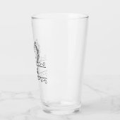 Verre Nom de famille personnalisé monogramme (Gauche)