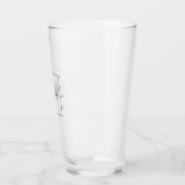 Verre Nom de famille personnalisé Monogramme moderne per (Gauche)