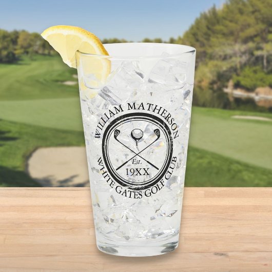 Verre Nom de golf personnalisé Golf
