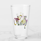 Verre Nom de Holly Coloré, (Dos)