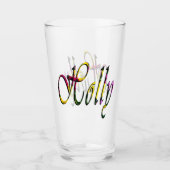 Verre Nom de Holly Coloré, (Devant)