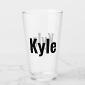Verre Nom de Kyle Mens, (Devant)