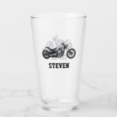 Verre Nom de la moto Bière masculine (Dos)
