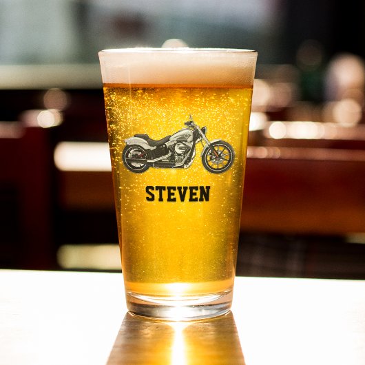 Verre Nom de la moto Bière masculine