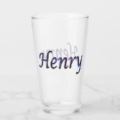 Verre Nom de la Nebula Bleue Henry (Dos)