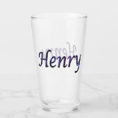 Verre Nom de la Nebula Bleue Henry (Devant)