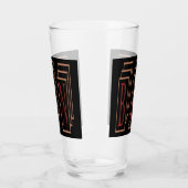 Verre Nom de l'enclos dans l'art couleurs rouge noir or (Gauche)