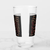 Verre Nom de l'enclos dans l'art couleurs rouge noir or (Droite)