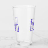 Verre Nom de l'Ethan étoilé bleu, (Gauche)