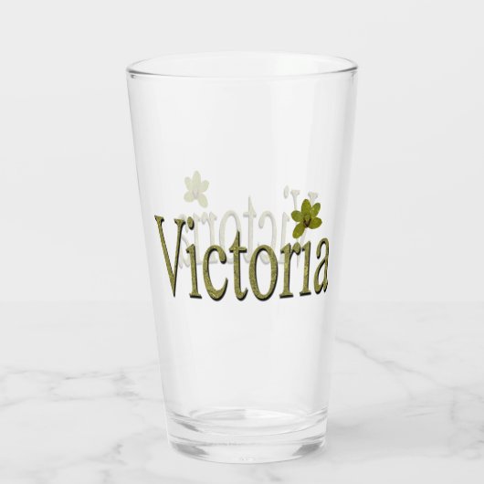 Verre Nom de Victoria doré, (Dos)