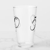 Verre Nom d'écriture élégant Date 50e anniversaire (Droite)