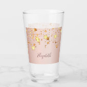 Verre Nom d'étoiles or bleu rose (Dos)