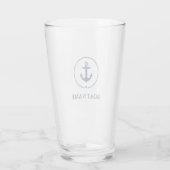 Verre Nom du bateau de l'étoile d'Ancre nautique (Dos)