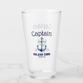 Verre Nom du capitaine ⚓ et du bateau Authentic Nautical (Devant)