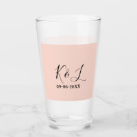 nom du couple de mariage lettre date fond pastel r