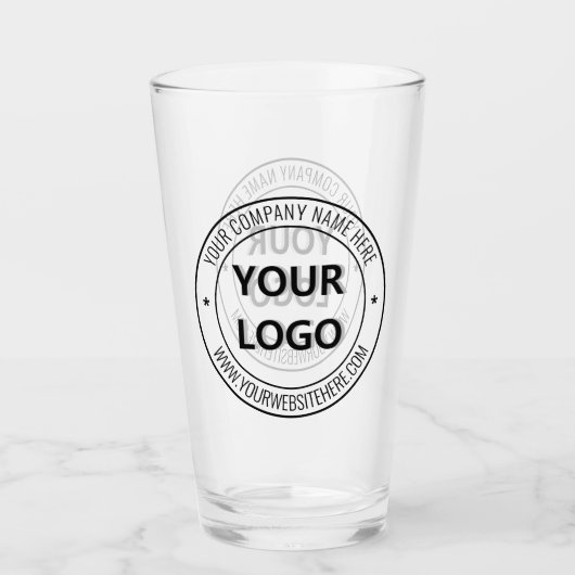 Verre Nom du logo d'entreprise personnalisé Site Web Tim (Devant)