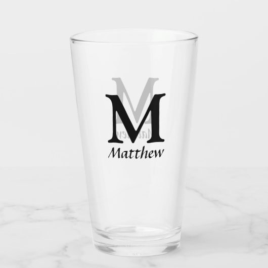 Verre Nom du monogramme (Dos)