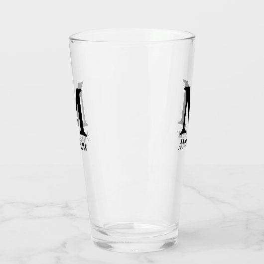 Verre Nom du monogramme (Gauche)
