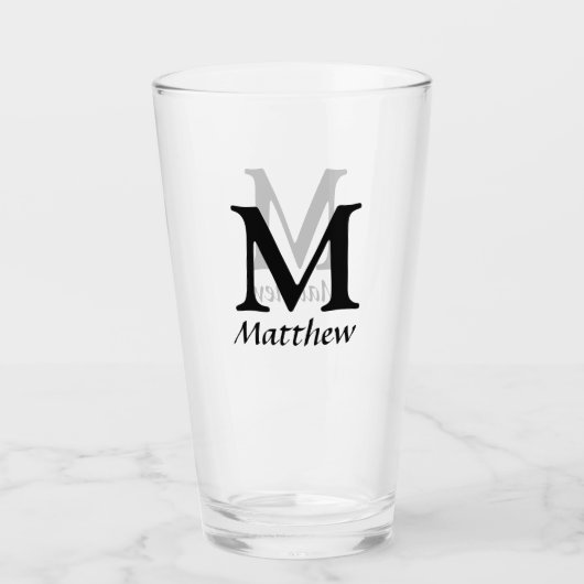 Verre Nom du monogramme (Devant)