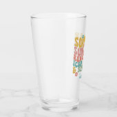 Verre Nom du monogramme rose d'été Super (Droite)