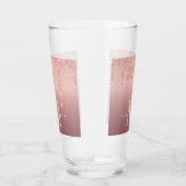 Verre Nom du monogramme Rose texte Parties scintillant d (Droite)