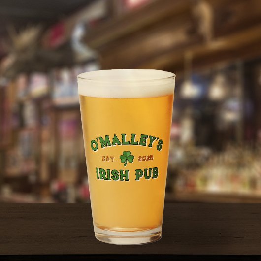 Verre Nom du shamrock Année de création Pub irlandais