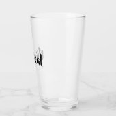 Verre Nom élégant écrit en noir (Gauche)