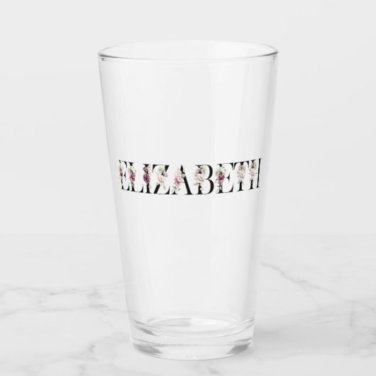 Verre Nom Elizabeth (Devant)