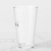 Verre Nom et initiales personnalisés Monogramme Bière (Gauche)