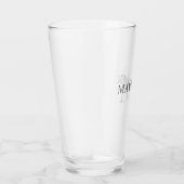 Verre Nom et initiales personnalisés Monogramme Bière (Droite)