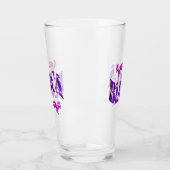 Verre Nom Floral Bianca Avec Unicornes, (Gauche)