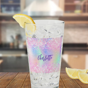 Verre Nom holographique rose violet