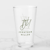 Verre Nom moderne Bière simple (Dos)