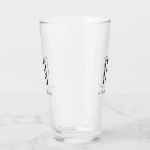 Verre Nom monogramme moderne (Droite)