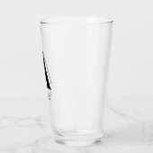 Verre Nom monogramme Simple Élégant (Gauche)