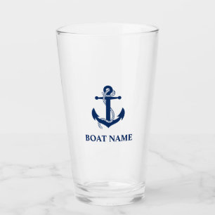 Verre Nom nautique de bateau de corde d'Ancre