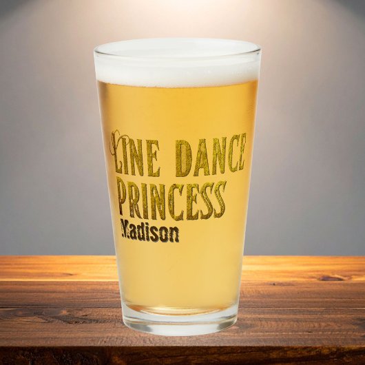 Verre Nom or princesse de danse de ligne