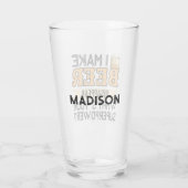 Verre Nom personnalisé Beer Superpower (Dos)