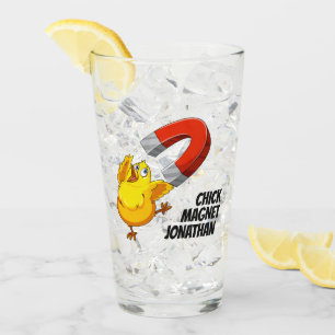 Verre Nom personnalisé Chick Magnet