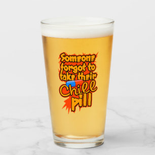 Verre Nom personnalisé Chill Pill